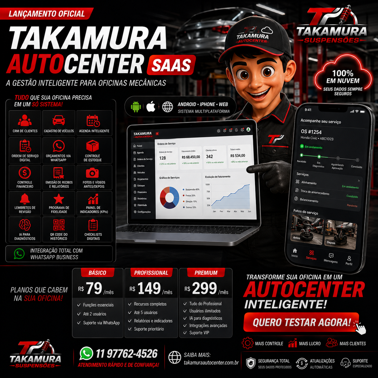 Takamura AutoCenter SaaS — Dashboard